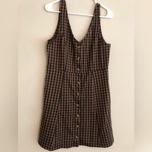 Plaid Vneck Dress